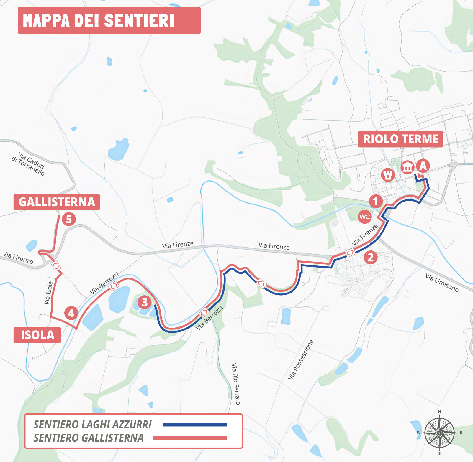 Mappa Laghi Gallisterna