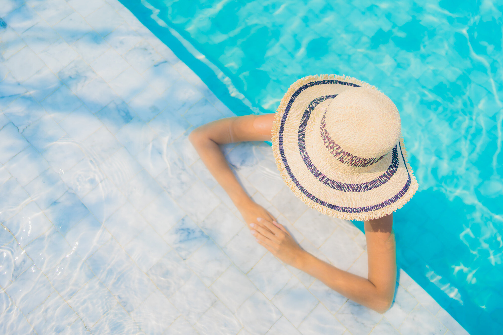 Bagno In Piscina Stock