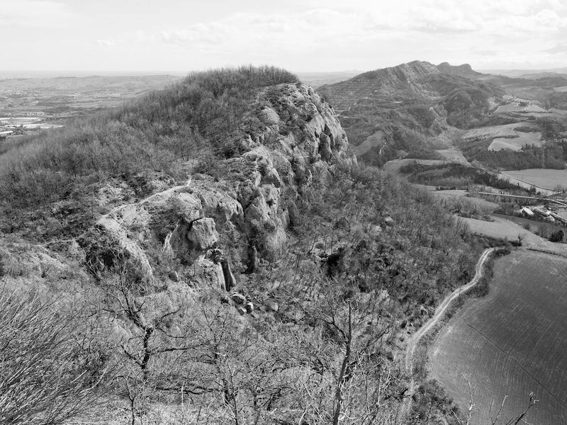 Luna piena sui crinali di gesso