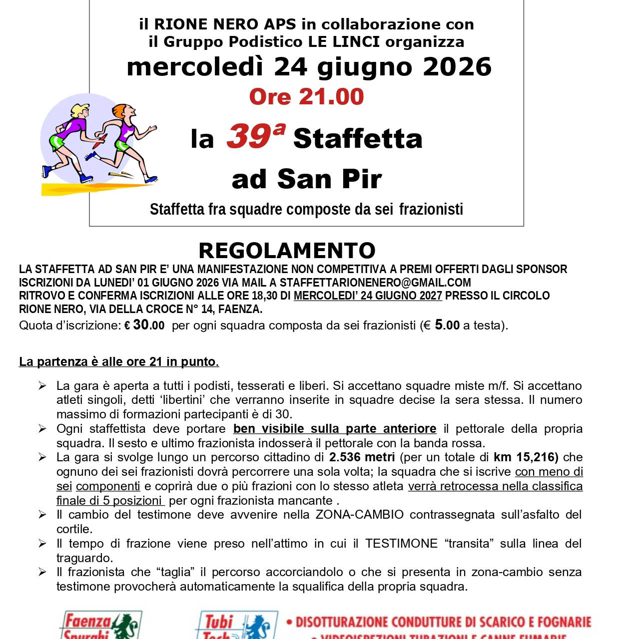 39ª Staffetta ad San Pir