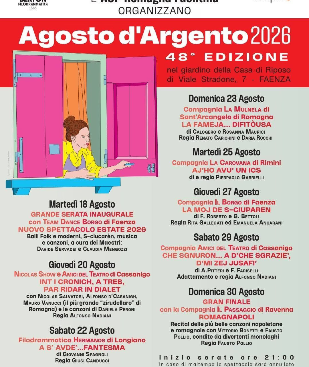 Agosto d'Argento 2026 - LA FAMEJA... DIFITÒUSA