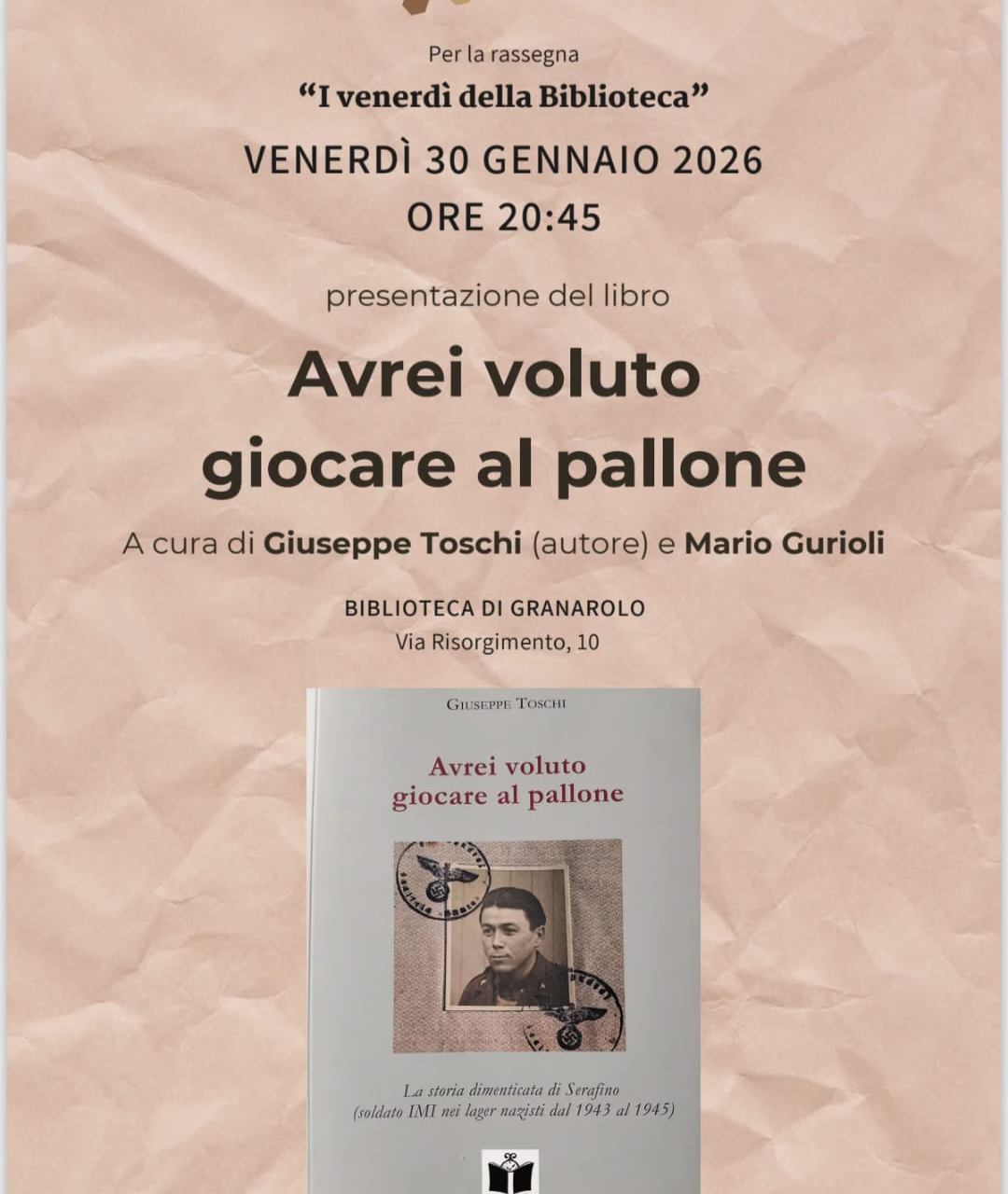Avrei voluto giocare a pallone - 30 gennaio 2026