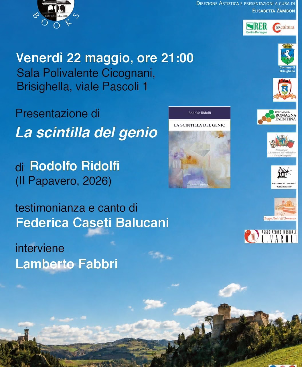 Brisi Books - Cotidie Legere 2026: Incontro con Ridolfo Ridolfi