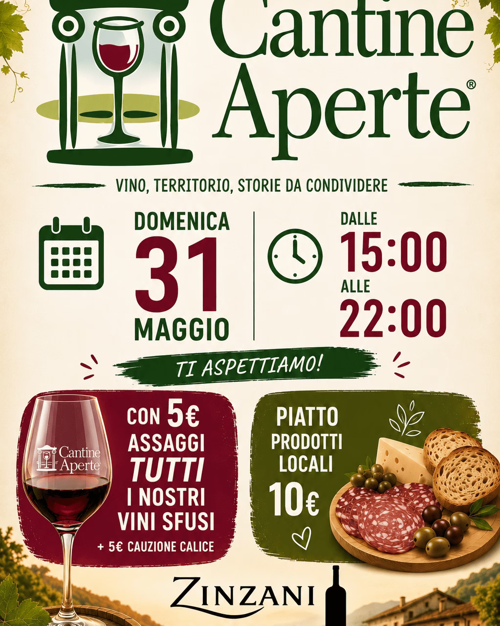 Cantine aperte da Zinzani vini - 31 maggio 2026