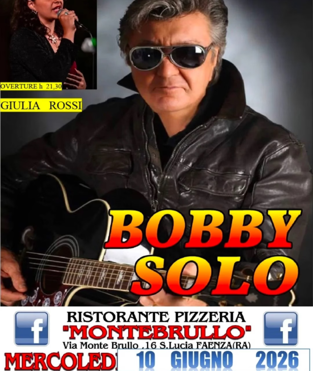 Concerto di Bobby Solo - 10 giugno 2026
