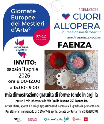 Dimostrazione gratuita di forme tonde in argilla - 11 aprile 2026