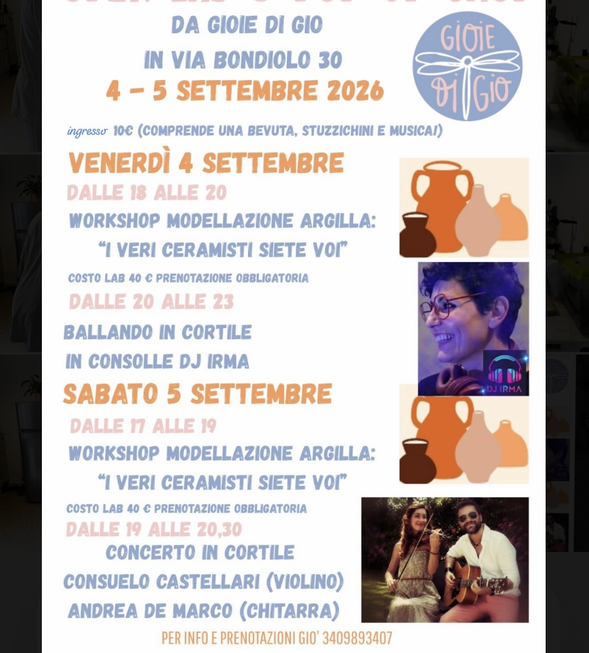 GIOIE DI GIO OPEN LAB - 5 settembre 2026