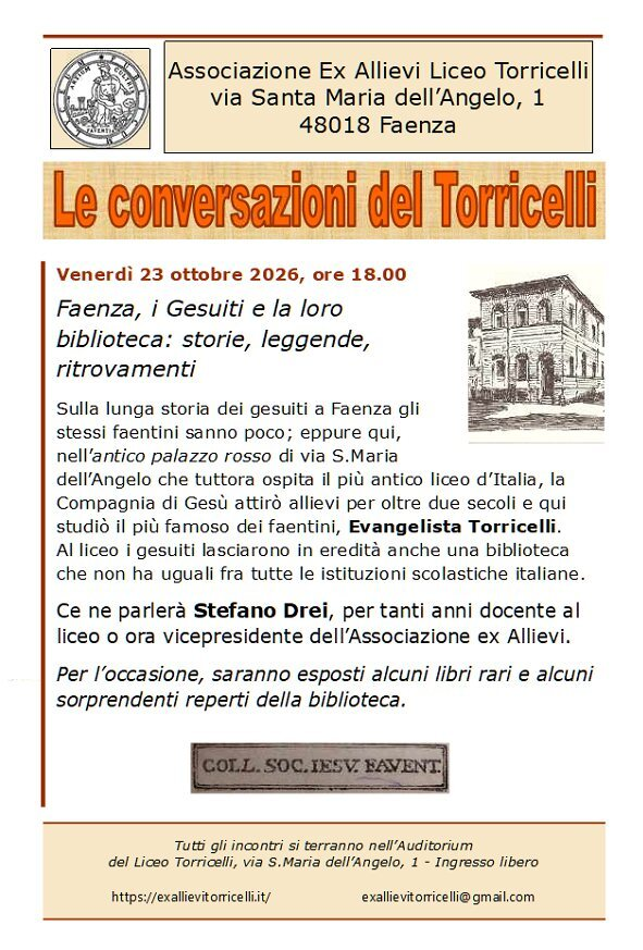 I Gesuiti a Faenza: storie, leggende, ritrovamenti - 23 ottobre 2026