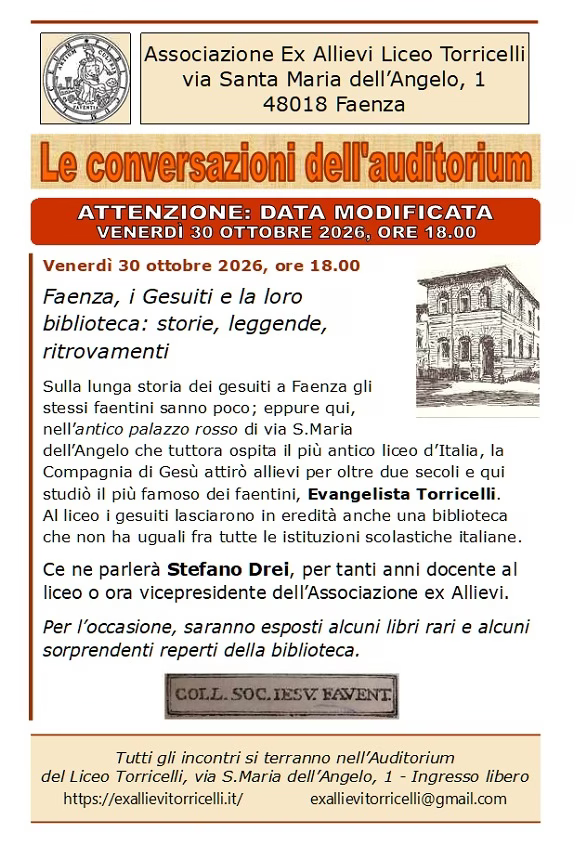 I Gesuiti a Faenza: storie, leggende, ritrovamenti - 30 ottobre 2026