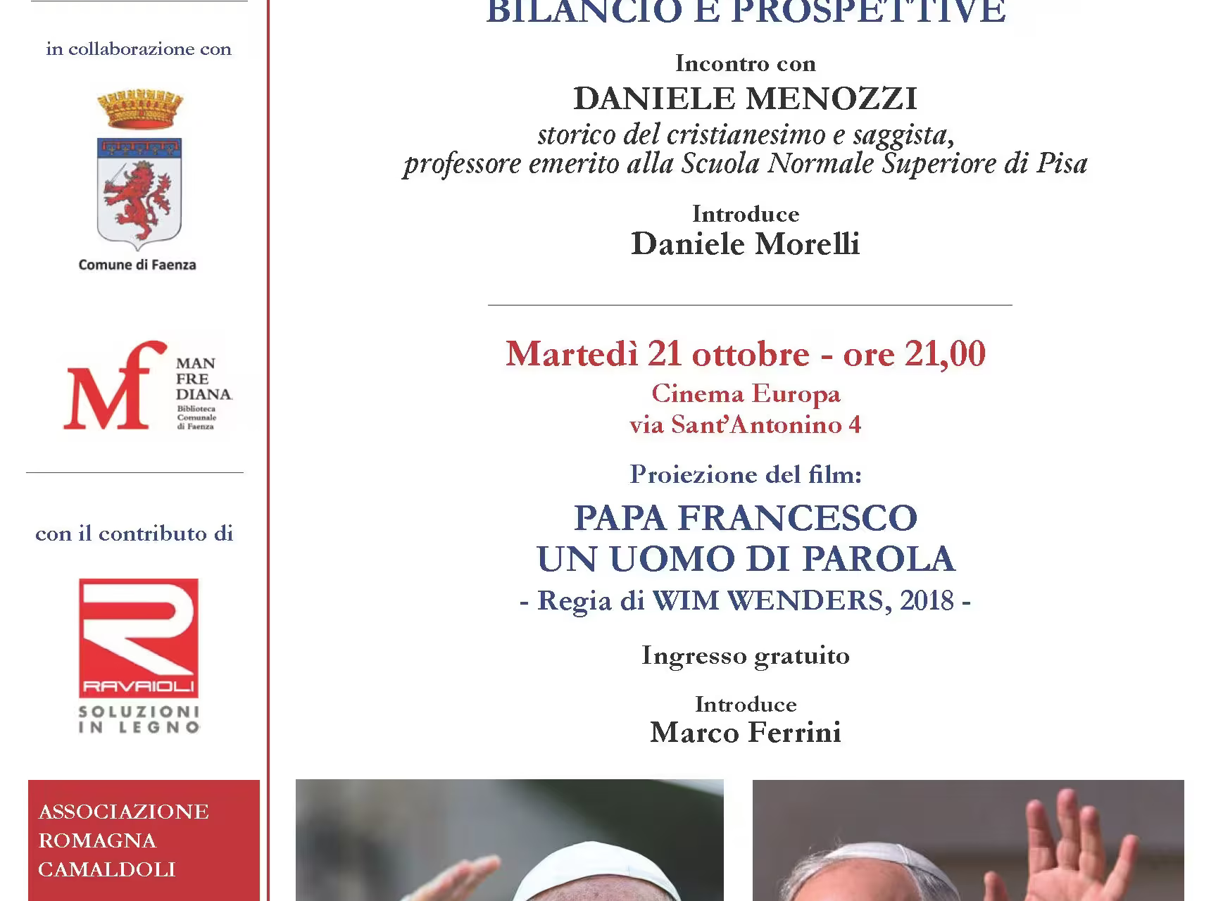 Incontri d'autunno 2025 - Papa Francesco - Un uomo di Parola