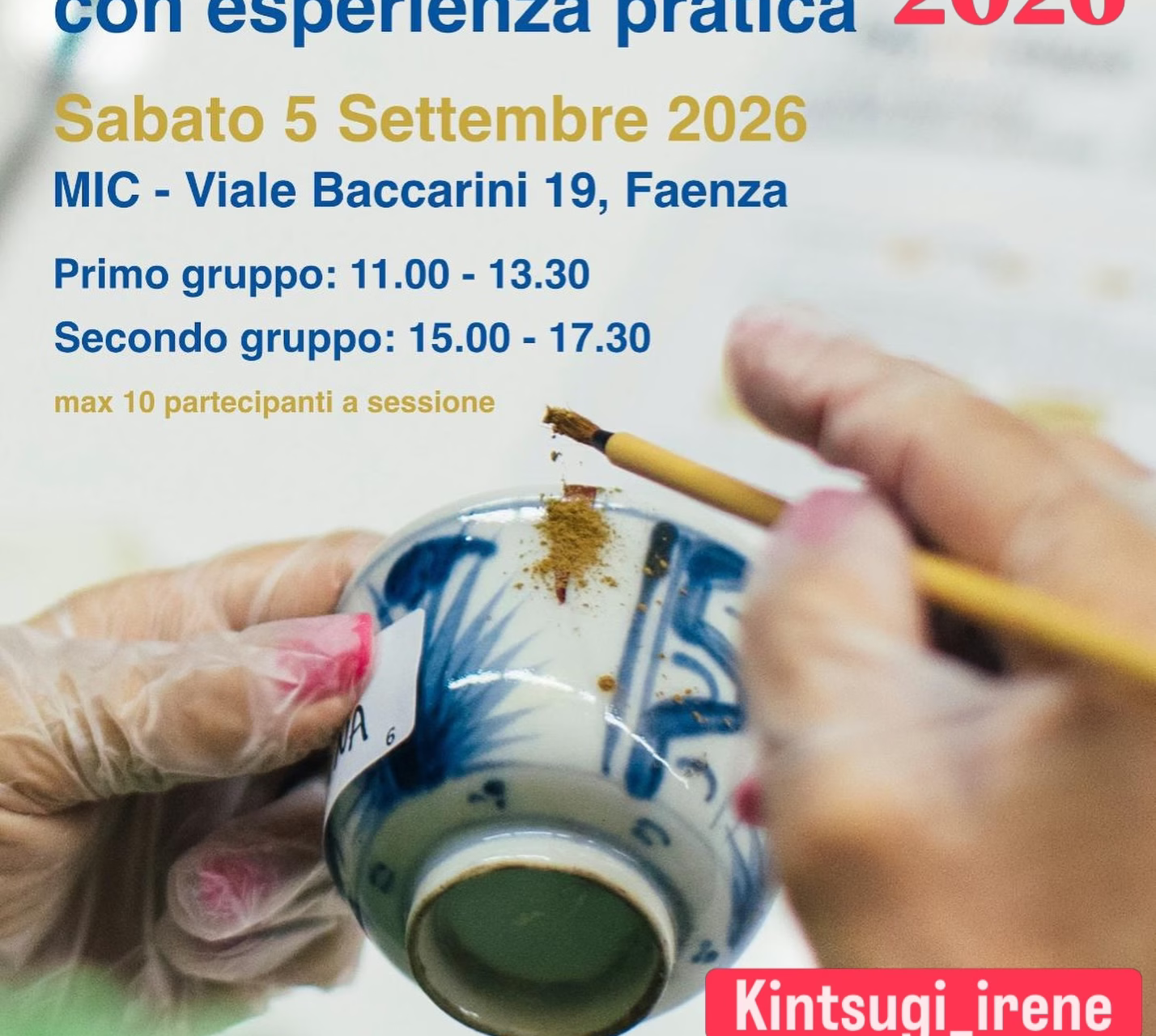 Introduzione Al Kintsugi Tradizionale Con Esperienza Pratica Argill Italia 2026 Fe 10142