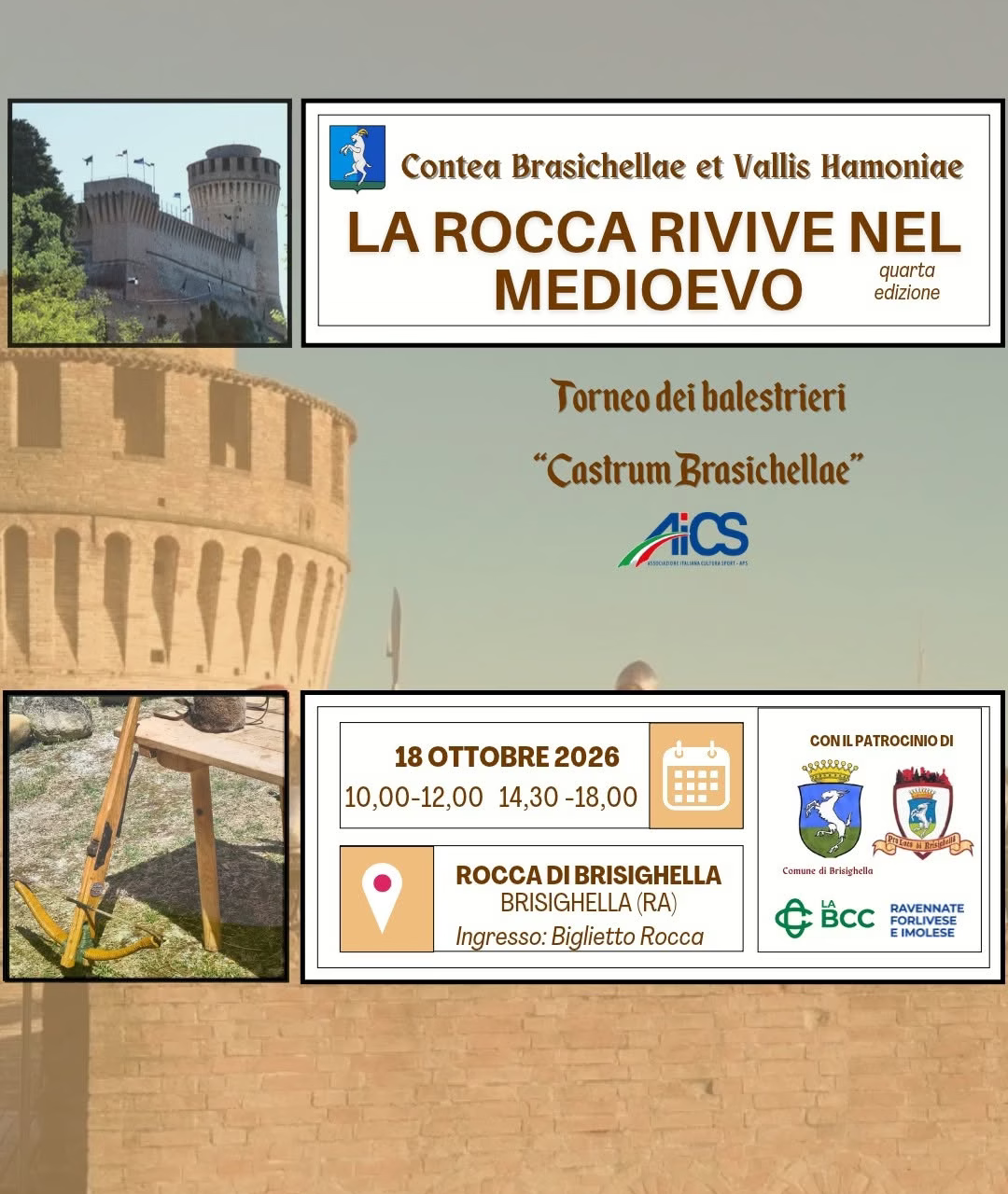 La Rocca rivive nel Medioevo | IV Torneo di Balestra Castrum Brasichellae