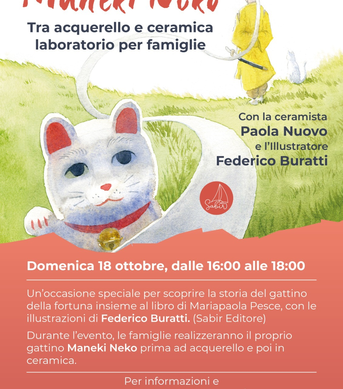 Laboratorio crea il tuo Maneki neko tra acquerello e ceramica
