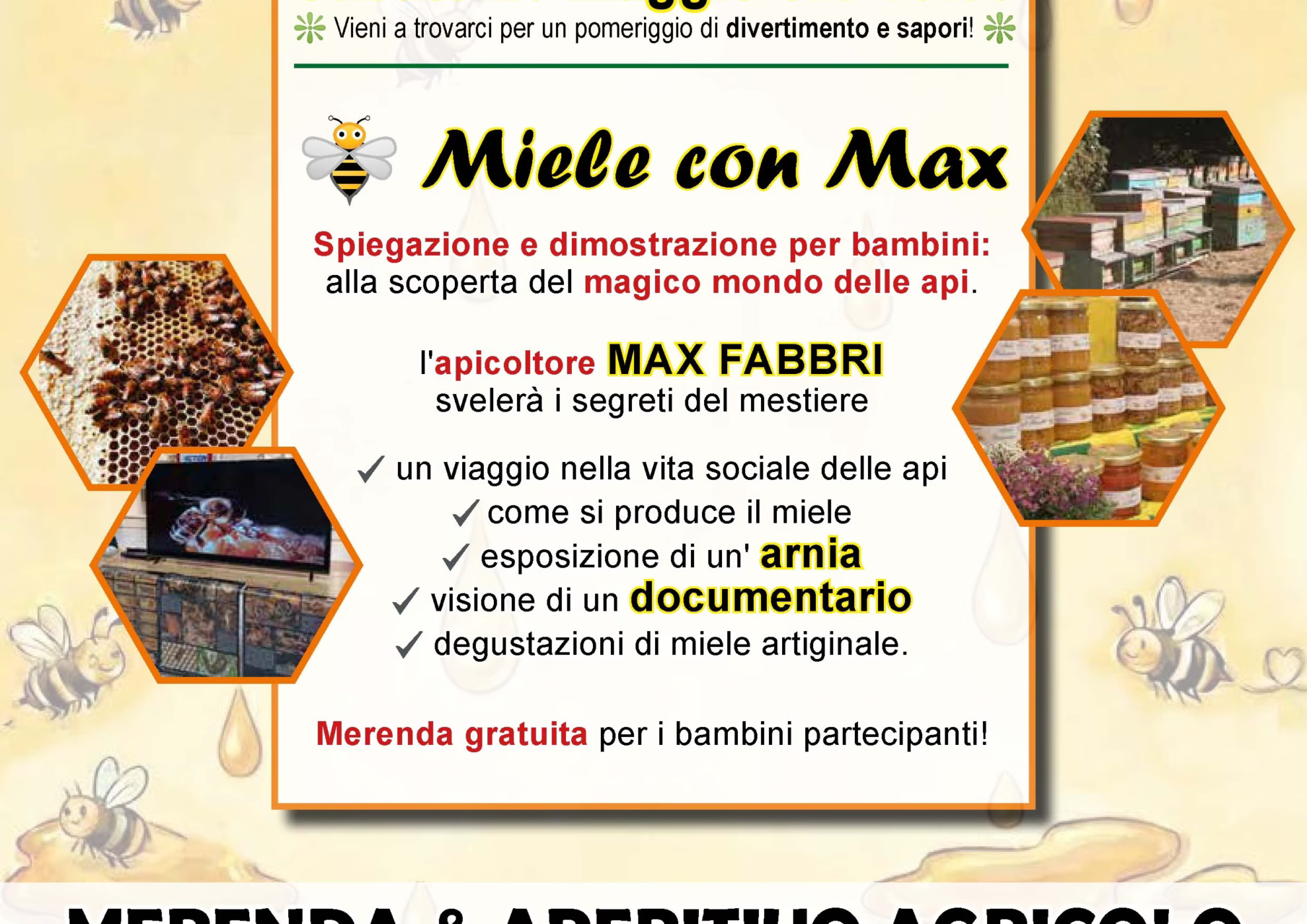 Miele con Max - Merenda e Aperitivo Agricolo - 23 maggio 2026