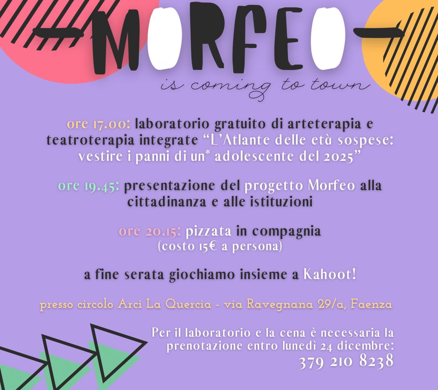 Morfeo - Evento inaugurale - lunedì 29 dicembre 2025