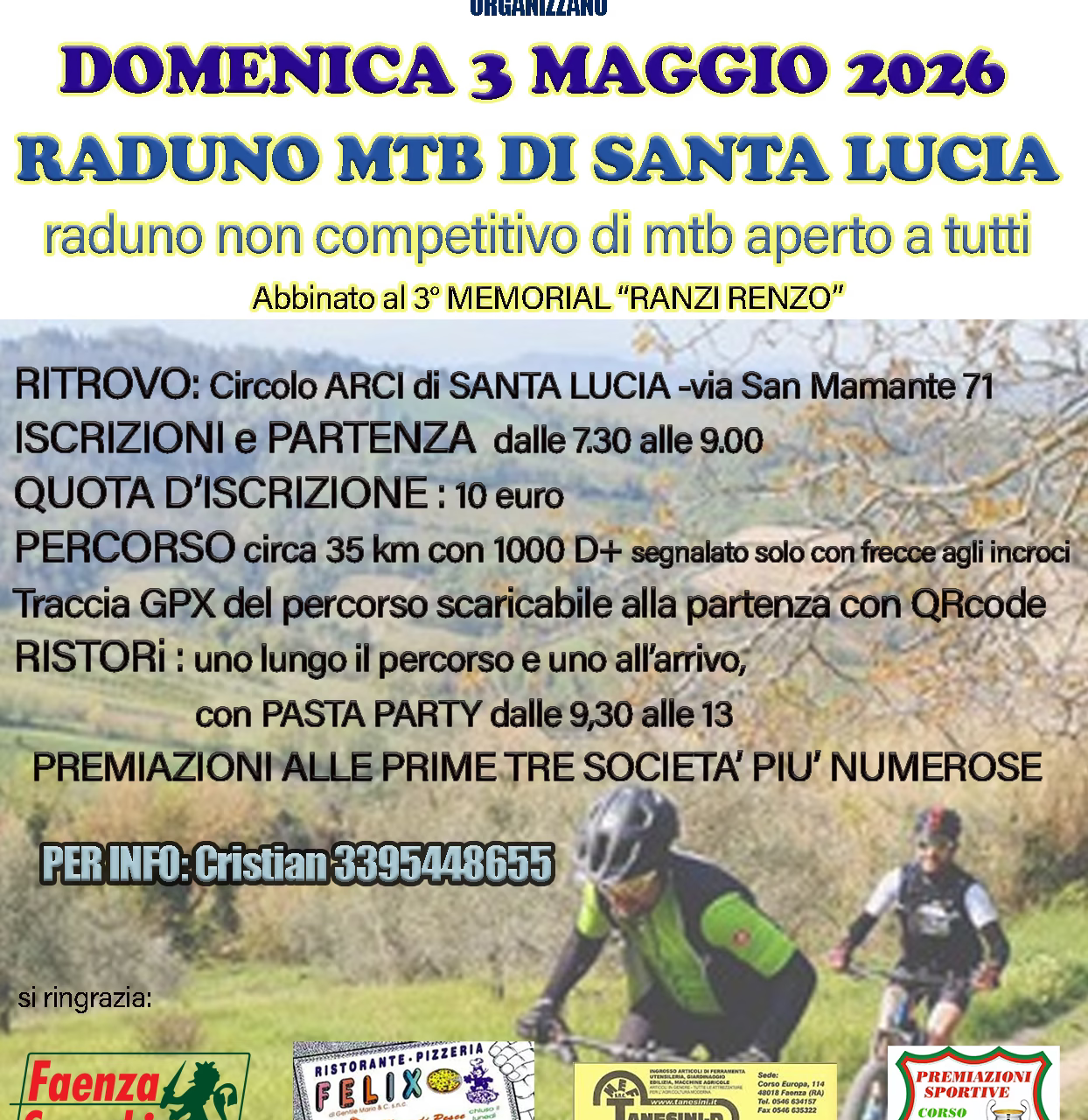 Raduno MTB di Santa Lucia e Combinata di Ciclismo - 3 maggio 2026