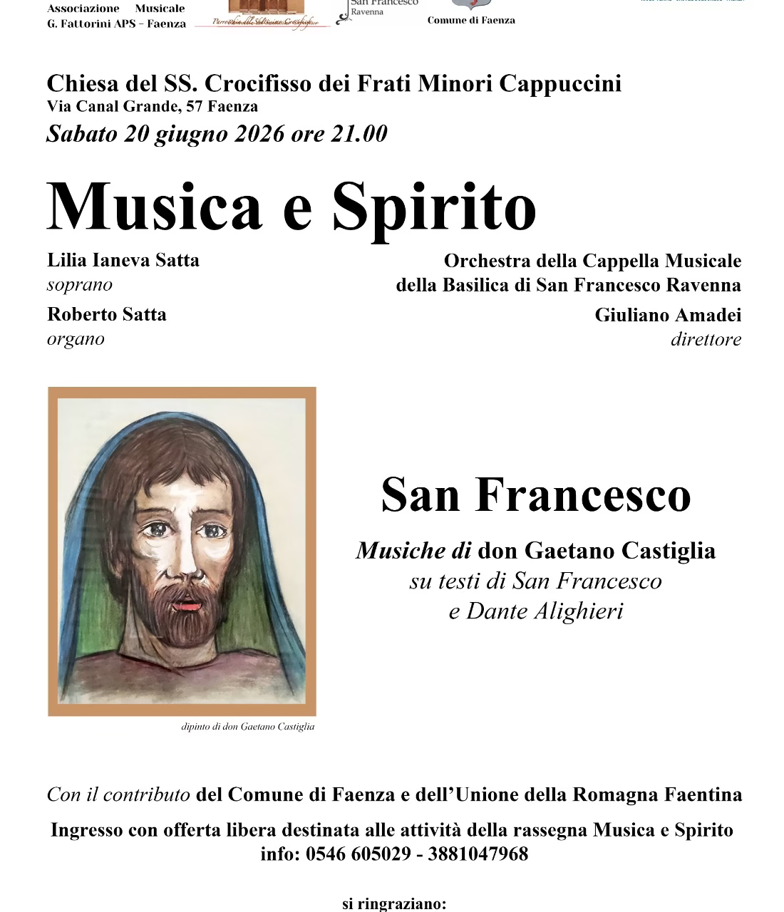 Rassegna "Musica & Spirito": le melodie di Don Gaetano Castiglia in concerto a Faenza