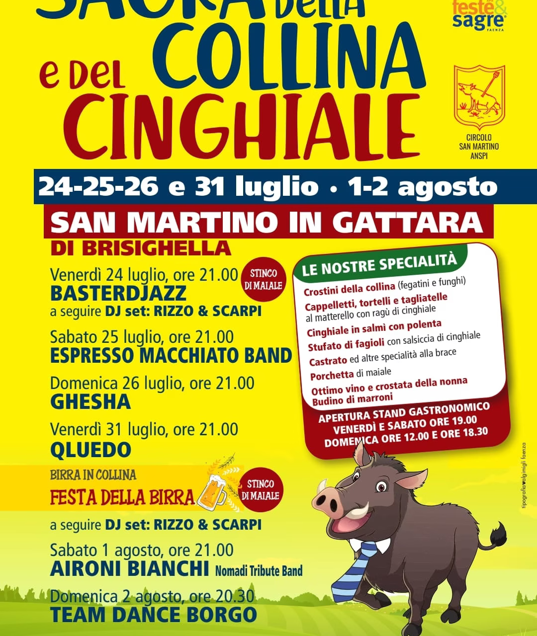 Sagra della collina e del cinghiale | 24 luglio