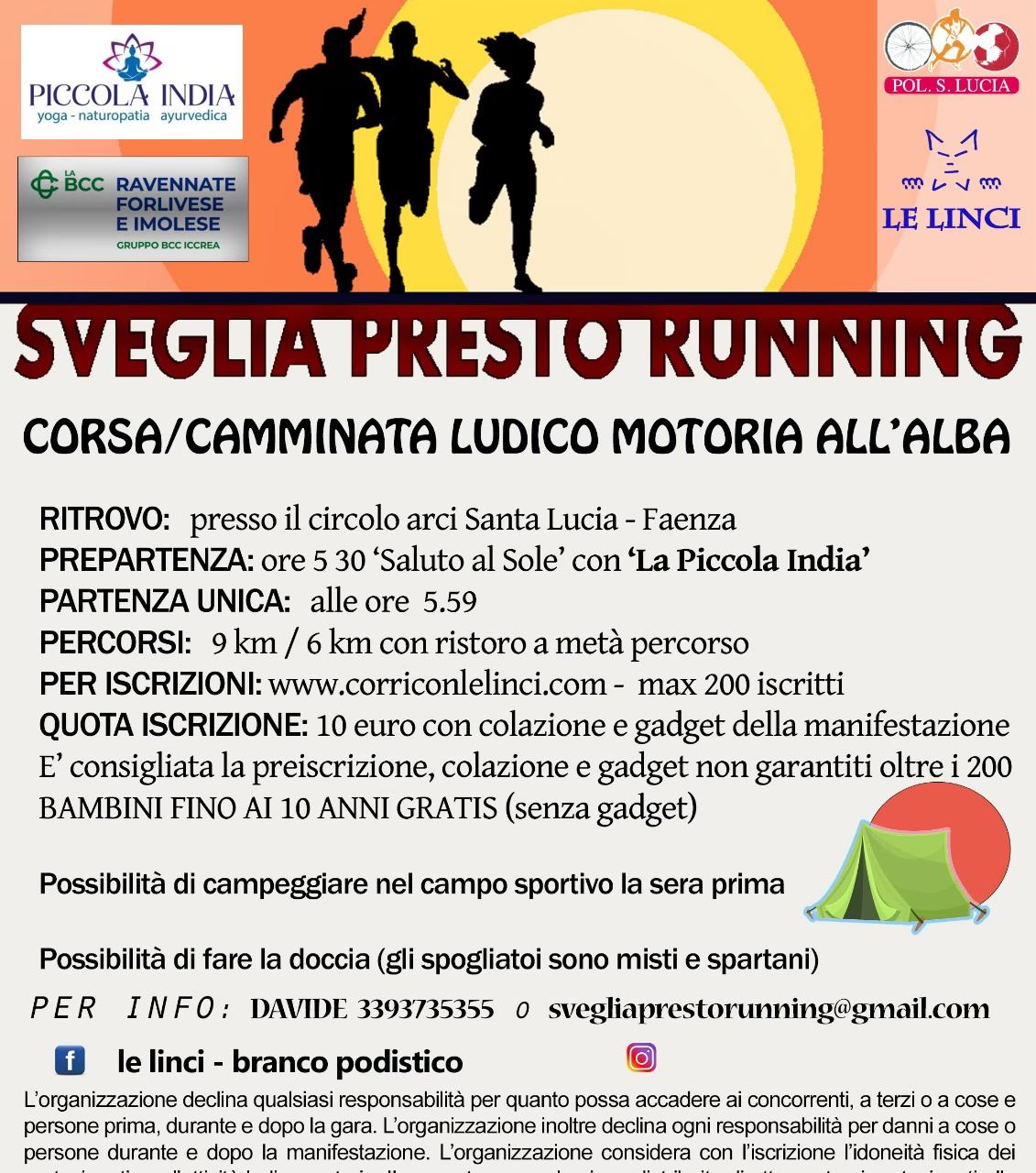 Sveglia Presto Running - 12 luglio 2026